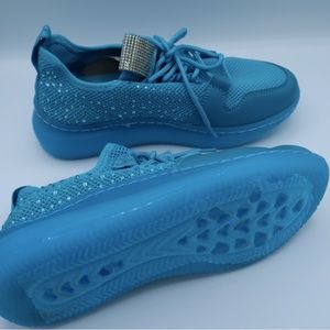 Steve Madden Toddler Girls Rhinestone Sneakers Blue New Without Box